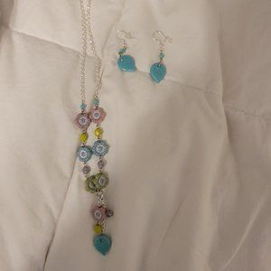 Necklace and earrings